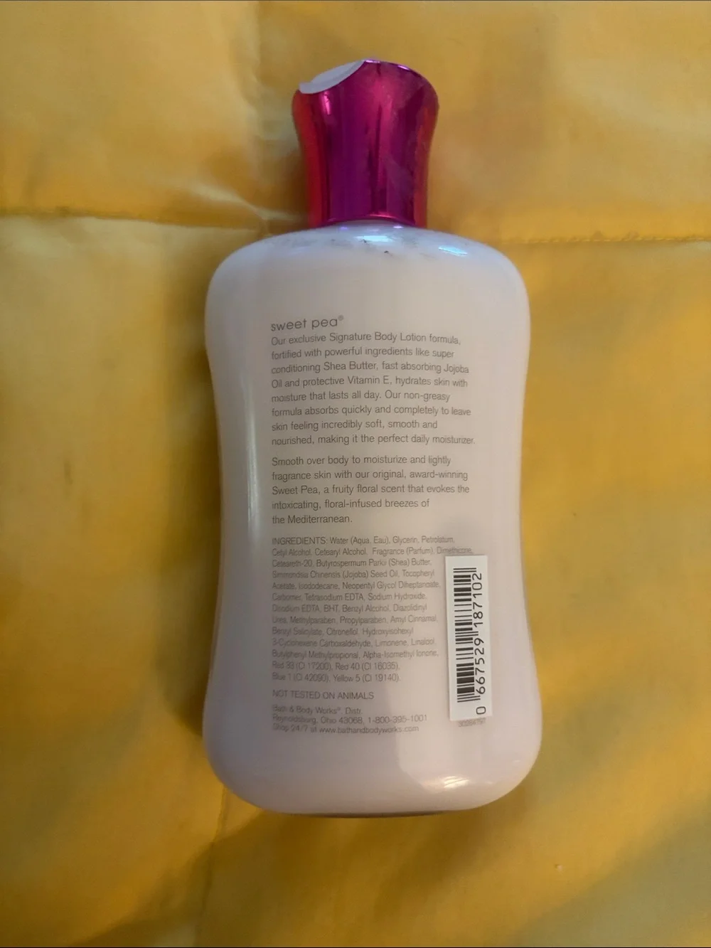 Bath & Body Works Sweet Pea Lotion in Pink & Green Label